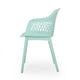 Outdoor Patio Chair, Curved Arms, Weather Resistant Modern Mint Green By Casagear Home