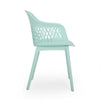 Outdoor Patio Chair, Curved Arms, Weather Resistant Modern Mint Green By Casagear Home