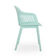 Outdoor Patio Chair, Curved Arms, Weather Resistant Modern Mint Green By Casagear Home