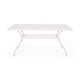 Toni Table 67 Inch Rectangular Lattice Top Saber Legs White Aluminium By Casagear Home BM320598