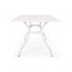 Toni Table 67 Inch Rectangular Lattice Top Saber Legs White Aluminium By Casagear Home BM320598