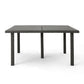 Nona Outdoor Dining Table 64 Inch Square Dark Gray Rattan Wood and Iron By Casagear Home BM320599