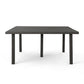 Nona Outdoor Dining Table 64 Inch Square Dark Gray Rattan Wood and Iron By Casagear Home BM320599