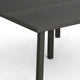 Nona Outdoor Dining Table, 64 Inch Square, Dark Gray Rattan Wood and Iron By Casagear Home