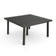 Nona Outdoor Dining Table, 64 Inch Square, Dark Gray Rattan Wood and Iron By Casagear Home