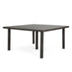 Nona Outdoor Dining Table, 64 Inch Square Top, Brown Rattan Wood, Iron By Casagear Home