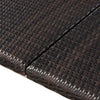 Nona Outdoor Dining Table, 64 Inch Square Top, Brown Rattan Wood, Iron By Casagear Home