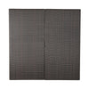 Nona Outdoor Dining Table, 64 Inch Square Top, Brown Rattan Wood, Iron By Casagear Home