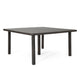 Nona Outdoor Dining Table, 64 Inch Square Top, Brown Rattan Wood, Iron By Casagear Home