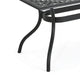 Cay Outdoor Dining Table, 67 Inch Rectangular, Lattice Black Aluminium By Casagear Home