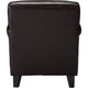 Accent Club Chair 40 Inch Tufted Back Full-Padded Brown Faux Leather By Casagear Home BM320602