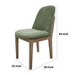 Kohl Side Dining Chair Set of 2 Olive Green Polyester Solid Pine Wood By Casagear Home BM320740