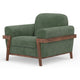 Pola Accent Chair Olive Green Polyester Foam Cushions Solid Pine Wood By Casagear Home BM320741