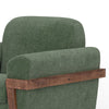 Pola Accent Chair Olive Green Polyester Foam Cushions Solid Pine Wood By Casagear Home BM320741