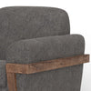 Pola Accent Chair Iron Gray Polyester Foam Cushions Solid Pine Wood By Casagear Home BM320742
