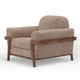 Pola Accent Chair Light Brown Polyester Foam Cushions Solid Pine Wood By Casagear Home BM320744