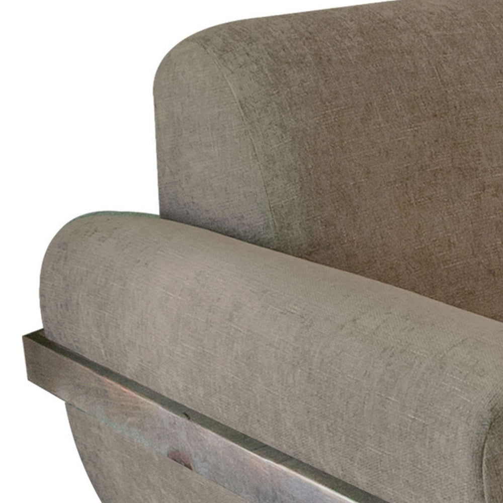 Pola Accent Chair Light Brown Polyester Foam Cushions Solid Pine Wood By Casagear Home BM320744