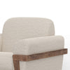 Pola Accent Chair Beige Polyester Soft Foam Cushions Solid Pine Wood By Casagear Home BM320745