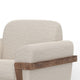 Pola Accent Chair Beige Polyester Soft Foam Cushions Solid Pine Wood By Casagear Home BM320745
