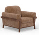 Pola Accent Chair Cognac Brown Faux Leather Plush Foam Solid Pine Wood By Casagear Home BM320746