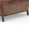 Pola Accent Chair Cognac Brown Faux Leather Plush Foam Solid Pine Wood By Casagear Home BM320746