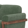 Pola 69 Inch Loveseat Olive Green Polyester Foam Cushions Solid Pine Wood By Casagear Home