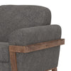 Pola Loveseat Iron Gray Polyester Foam Cushions Solid Pine Wood 69 Inch By Casagear Home