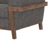 Pola Loveseat Iron Gray Polyester Foam Cushions Solid Pine Wood 69 Inch By Casagear Home