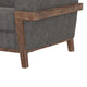 Pola Loveseat Iron Gray Polyester Foam Cushions Solid Pine Wood 69 Inch By Casagear Home