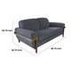 Pola Loveseat Iron Gray Polyester Foam Cushions Solid Pine Wood 69 Inch By Casagear Home