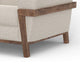 Pola Loveseat Beige Polyester Foam Cushions Solid Pine Wood 69 Inch By Casagear Home