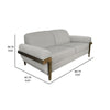 Pola Loveseat Beige Polyester Foam Cushions Solid Pine Wood 69 Inch By Casagear Home