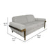 Pola Loveseat Beige Polyester Foam Cushions Solid Pine Wood 69 Inch By Casagear Home
