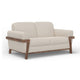 Pola Loveseat Beige Polyester Foam Cushions Solid Pine Wood 69 Inch By Casagear Home
