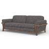 Pola Sofa Iron Gray Polyester Foam Cushions Solid Pine Wood 95 Inch By Casagear Home