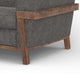 Pola Sofa Iron Gray Polyester Foam Cushions Solid Pine Wood 95 Inch By Casagear Home