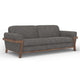 Pola Sofa, Iron Gray Polyester, Foam Cushions, Solid Pine Wood, 95 Inch By Casagear Home