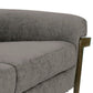 Pola Sofa Almond Gray Polyester Foam Cushions Solid Pine Wood 95 Inch By Casagear Home BM320753