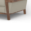 Pola Sofa Almond Gray Polyester Foam Cushions Solid Pine Wood 95 Inch By Casagear Home