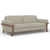 Pola Sofa, Almond Gray Polyester, Foam Cushions, Solid Pine Wood, 95 Inch By Casagear Home