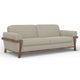 Pola Sofa, Almond Gray Polyester, Foam Cushions, Solid Pine Wood, 95 Inch By Casagear Home