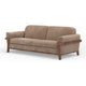 Pola Sofa Light Brown Polyester Foam Cushions Solid Pine Wood 95 Inch By Casagear Home