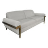 Pola Sofa, Beige Polyester, Foam Cushions, Solid Pine Wood Frame, 95 Inch By Casagear Home