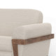 Pola Sofa Beige Polyester Foam Cushions Solid Pine Wood Frame 95 Inch By Casagear Home