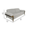 Pola Sofa Beige Polyester Foam Cushions Solid Pine Wood Frame 95 Inch By Casagear Home