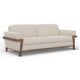 Pola Sofa, Beige Polyester, Foam Cushions, Solid Pine Wood Frame, 95 Inch By Casagear Home