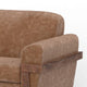 Pola Sofa Cognac Brown Faux Leather Foam Solid Pine Wood 95 Inch By Casagear Home