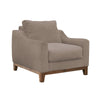 Tuba Accent Chair Light Brown Polyester Foam Cushions Solid Pine Wood By Casagear Home BM320758