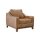 Tuba Accent Chair Cognac Brown Faux Leather Plush Foam Solid Pine Wood By Casagear Home BM320760