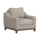 Tuba Accent Chair Gray Fabric Plush Foam Throw Pillow Solid Pine Wood By Casagear Home BM320761